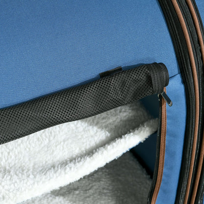 Portable Double-Compartment Soft-Sided Pet Cage