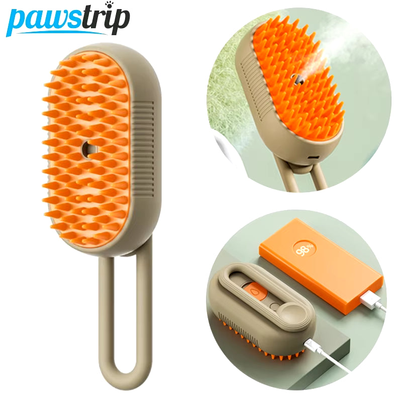 3 in 1 Cat Steam Brush Electric Cat Comb Pet Massage Comb for Cats Spray Water Cat Bath Brushes Pet Grooming Supplies