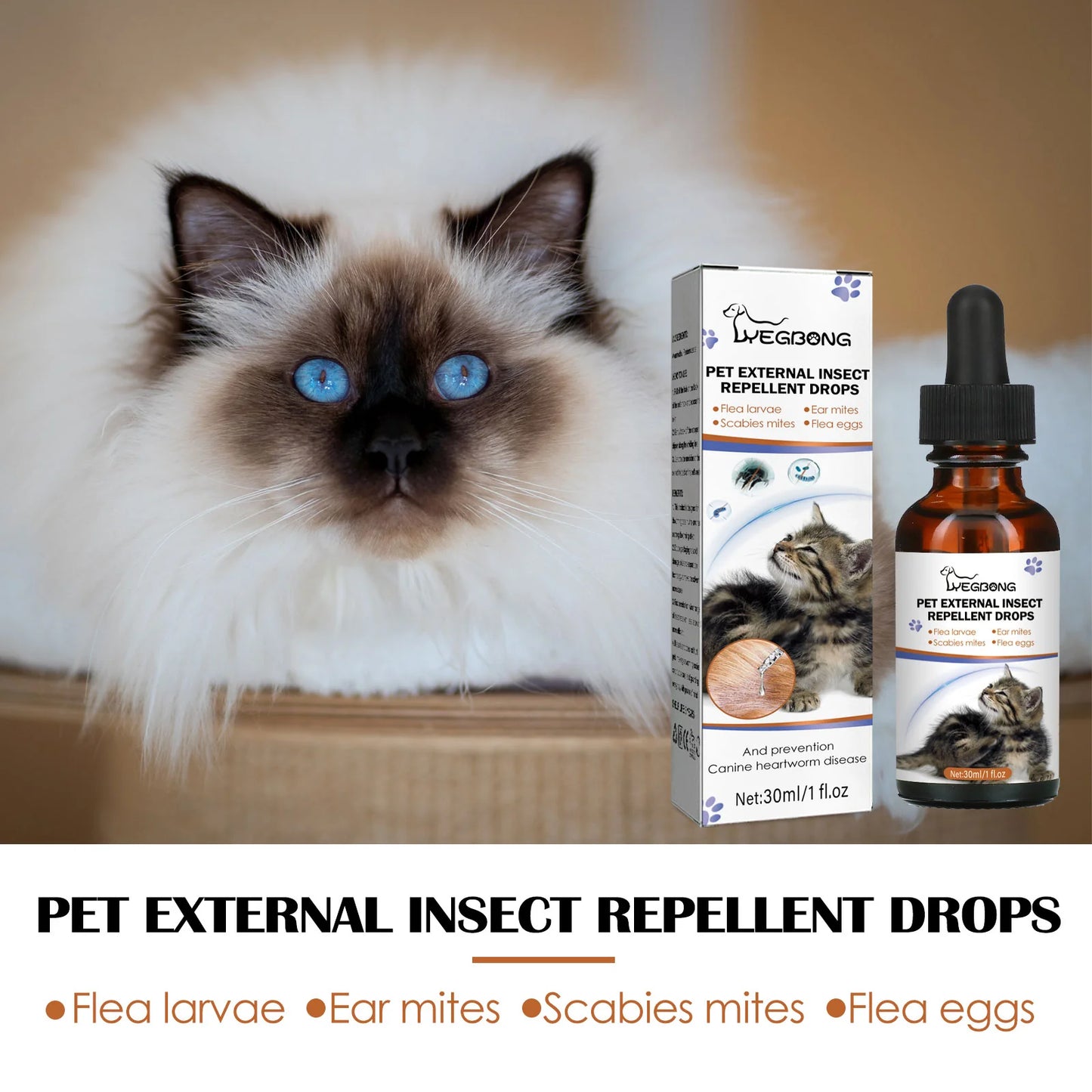 Pet Flea & Tick Spray, Canine and Feline Shampoo, Insect Repellent Drops