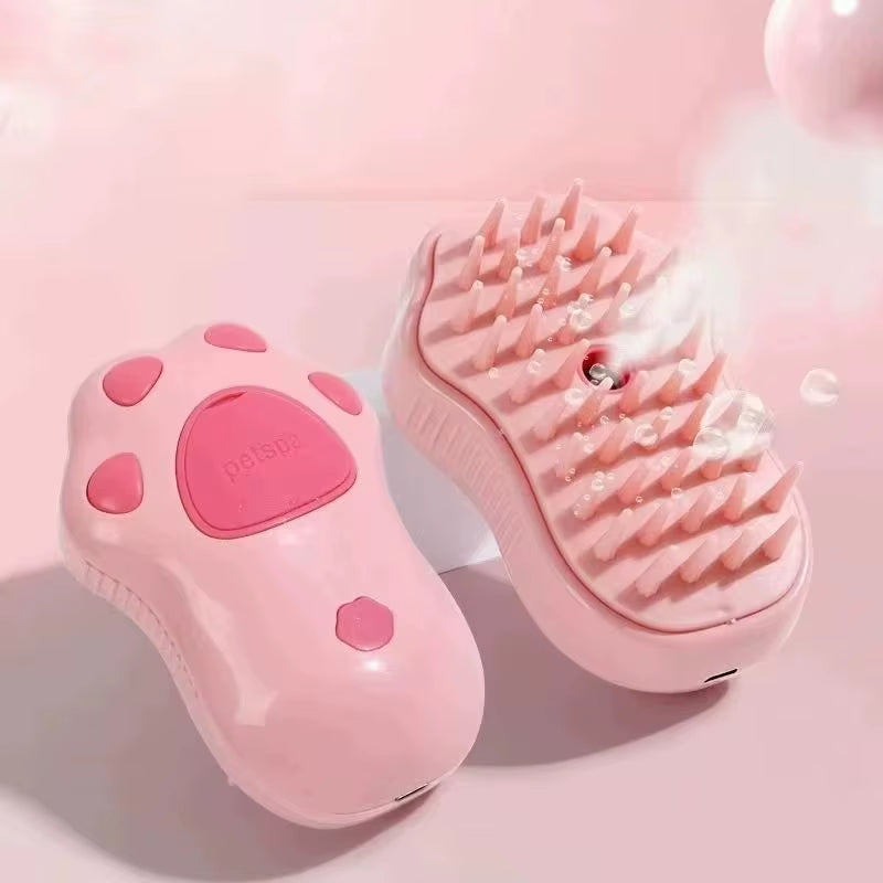 3 in 1 Cat Steam Brush Electric Cat Comb Pet Massage Comb for Cats Spray Water Cat Bath Brushes Pet Grooming Supplies