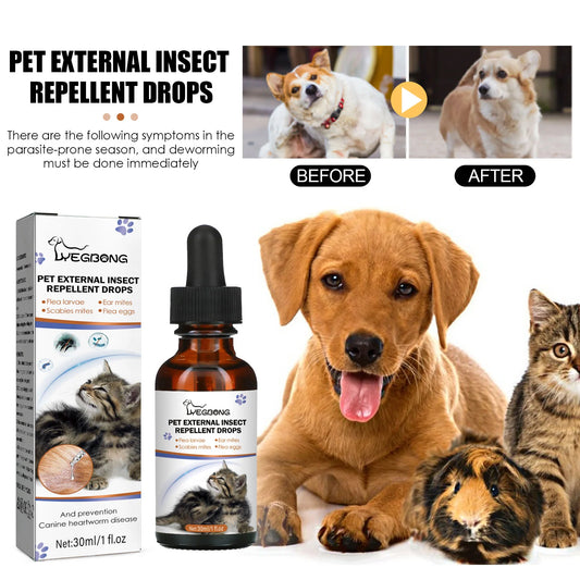 Pet Flea & Tick Spray, Canine and Feline Shampoo, Insect Repellent Drops